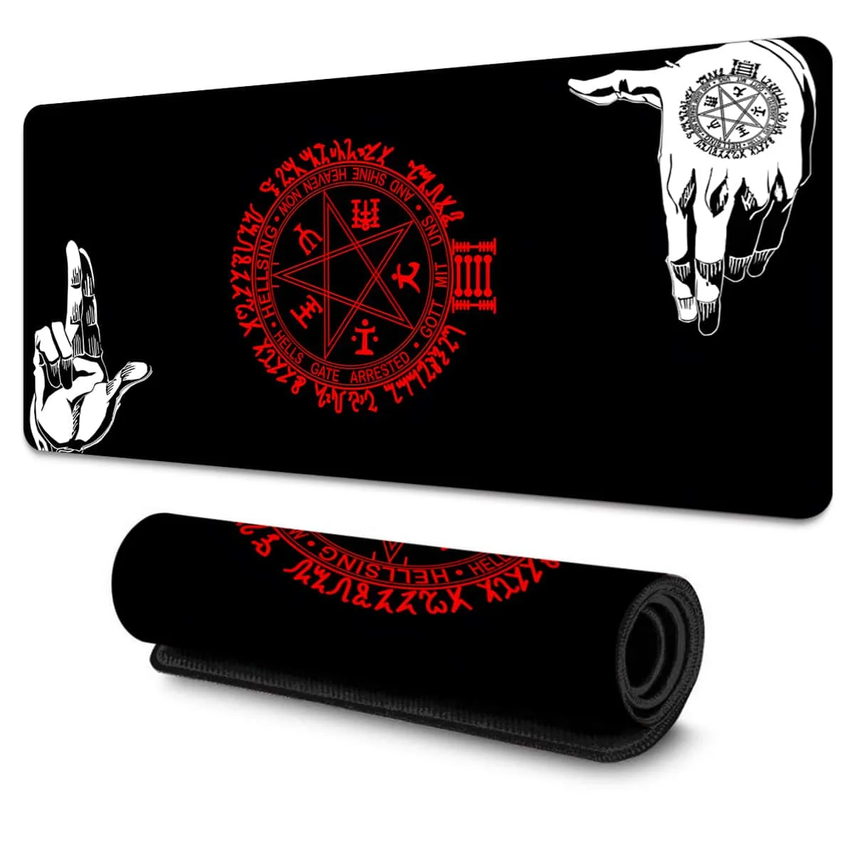 

1 шт., игровой коврик для мыши с загадочной пентаграммой и рунами, нескользящий настольный коврик разных размеров для компьютерного офиса, подарок на фестиваль