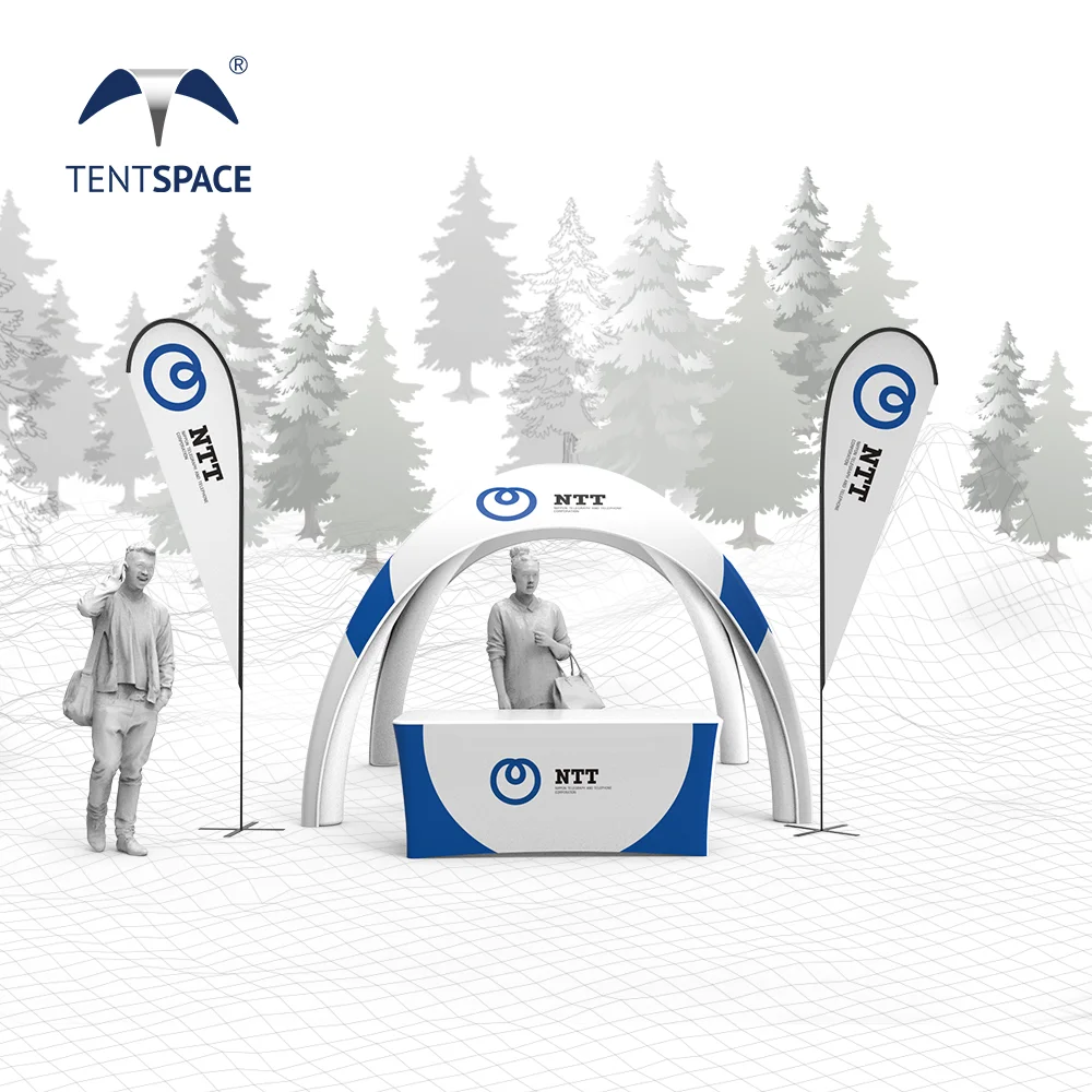 UV Resistant Custom Size X Dome Inflatable Gazebo Tent Oxford Spider Model Logo For Trade Show Marquee Advertising Inflatables