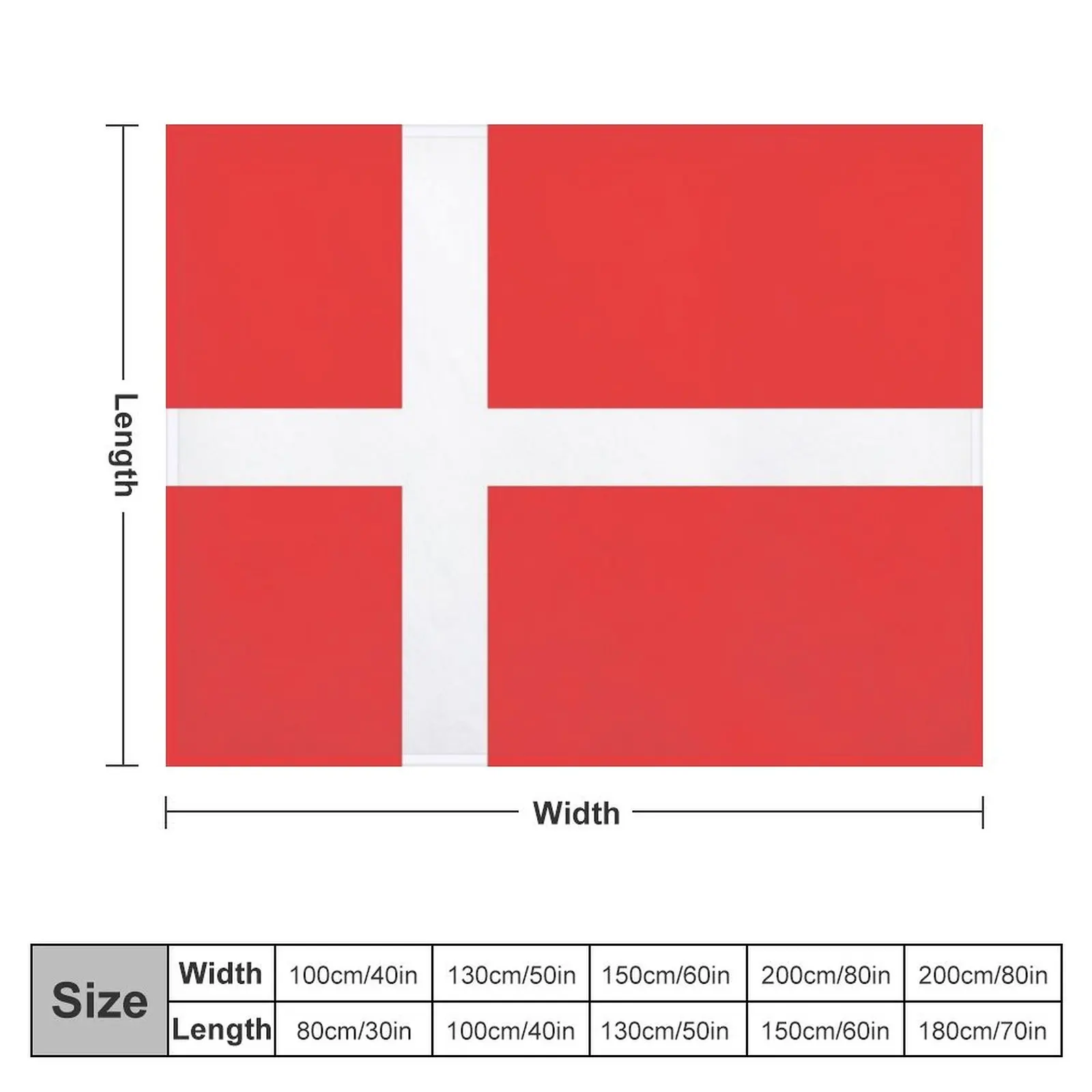 Danish Flag Throw Blanket warm for winter Blankets Sofas Of Decoration Loose Blankets