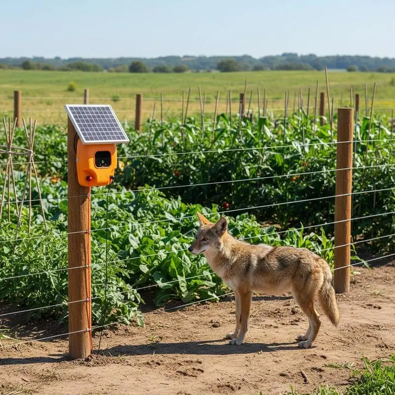

Solar Fence Energizer 0.6J 8kV For Livestock Poultry Garden Protection, 1.86 Miles Range 4-5 Days Runtime, Power System Kit Solar Panel Battery Integrated Package