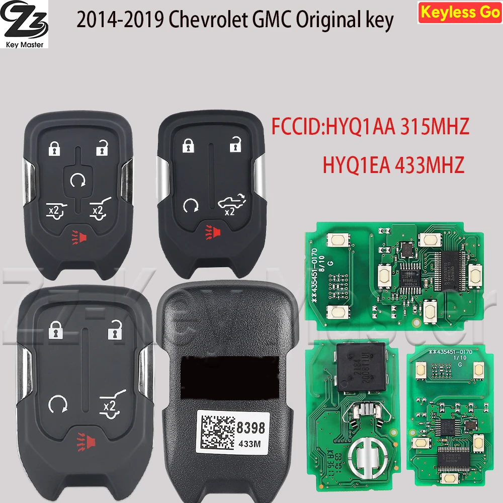 

Zz оригинальный 2951E 46CHIP HYQ1EA 433 МГц HYQ1AA 315 МГц умный дистанционный ключ 5/6BT для 2019-2021 Chevrolet GMCTerrain Acadia YUKON XL