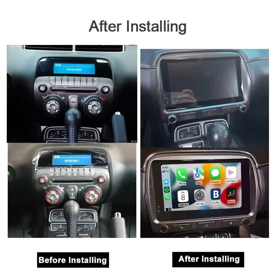 8 inch Android 14 Touch Screen Car Radio For Chevrolet Camaro 2010 2011-2015 CarPlay Auto Multimedia Stereo Player GPS Head Unit