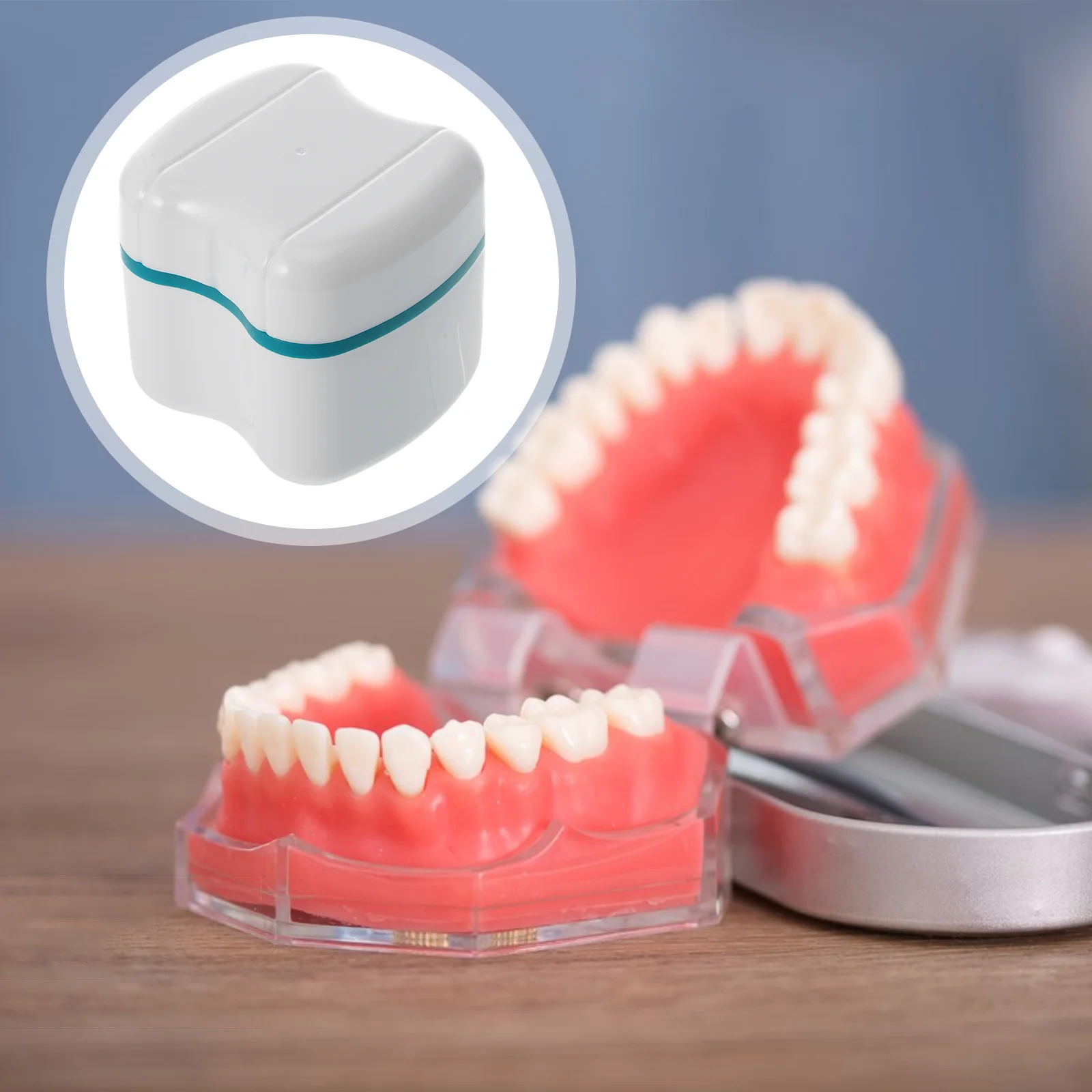 

False Teeth Storage Boxes with Lids Travel Denture Holder European Style Bath Containers