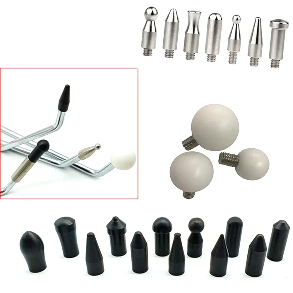 12pcs Dent Repair Heads Paintless Dent Repair Tool Dent Hail Puller Car Paintless Dent Removal Heads Set Car Body Repair Tool