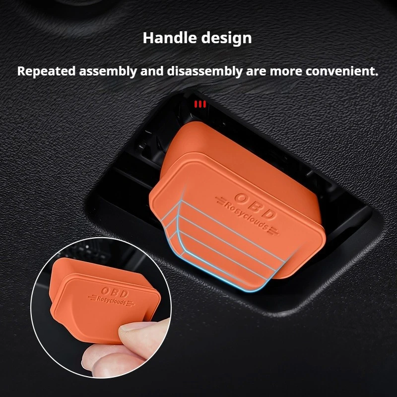 Universal Car OBD Port Protective Cover Diagnostic Interface Dustproof Waterproof Protector for Gas and Electric Vehicles