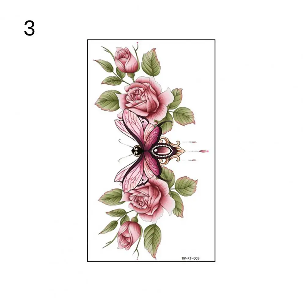 Long-lasting Tattoo Sticker Long-lasting Colorful Flower Tattoo Sticker for Clavicle Chest Scar-covering Designs Art for Holiday