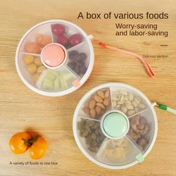 Lid Moisture-proof Home Dry Fruit Tray Storage Box Portable Children's Snack Box Sealed Rotating Fruit Tray Dry Fruit Box