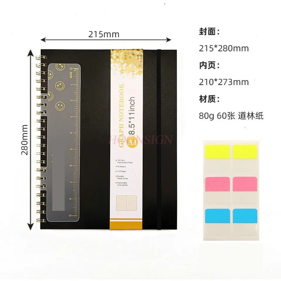 1book Simplified Loop Notebook Horizontal Notebook Handbook Multi functional Notebook Memo Line Loop Notebook