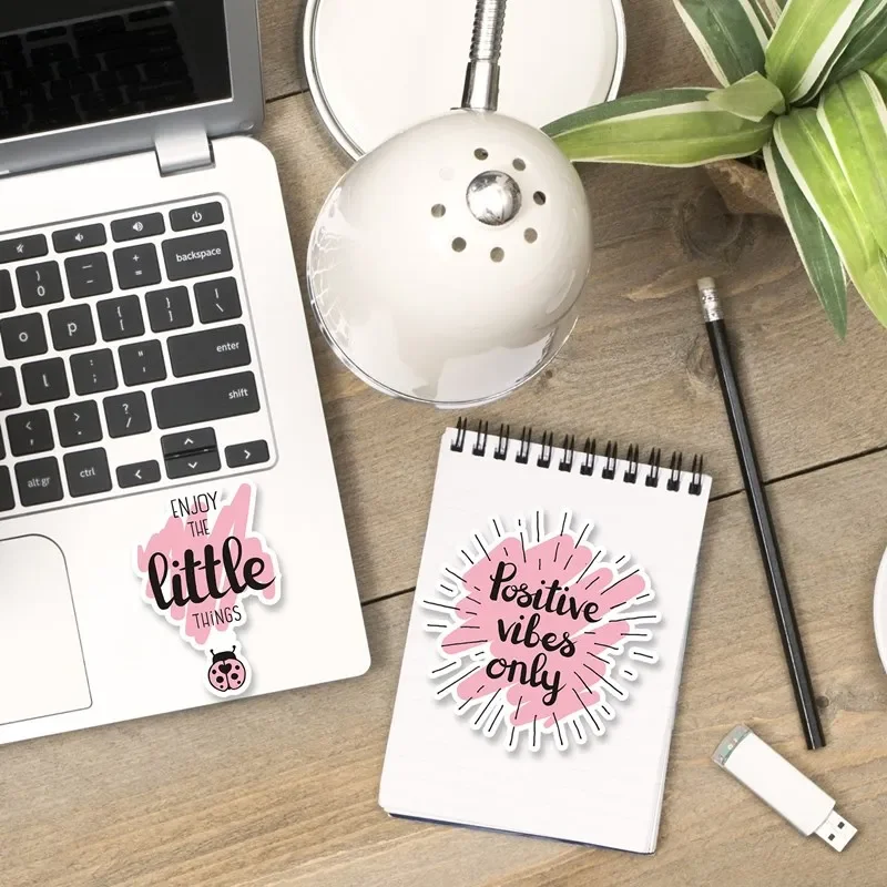 50PCS Rosa Blau Laptop Aufkleber Smilpe Vsco Mädchen Rosa Computer Aufkleber für Macbook Notebook Suitcas Skateboard Telefon Fall Aufkleber