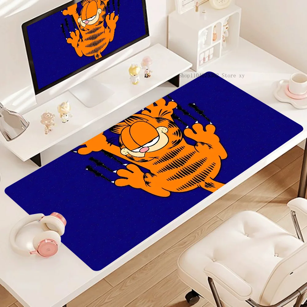 1pc Hot Anime Cute Garfield CAT Non-slip Mouse Pad Suitable For Office Computers Laptops E-sports Game Desk Mats XXL Keyboard