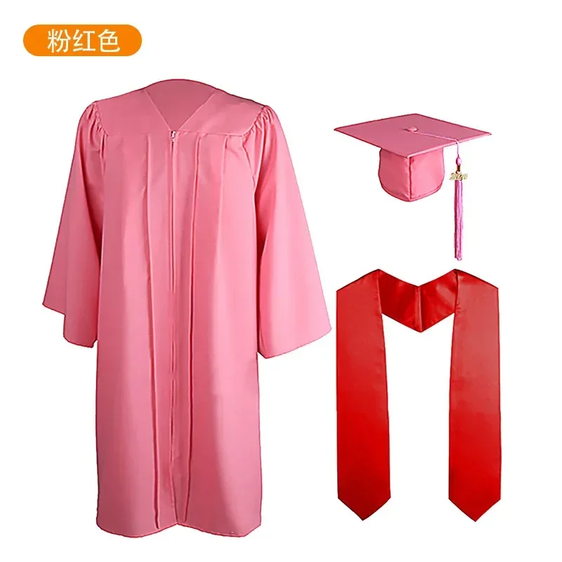 Vestido de grado universitario para adultos, conjunto de ropa de pregrado americano, vestido conmemorativo de ceremonia de graduación, nuevo tejido