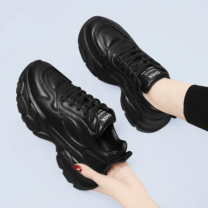 

Женские спортивные кроссовки в стиле Dad Shoes на толстой подошве, высокие, весна-осень, новая модная коллекция, удобные повседневные туфли для отдыха