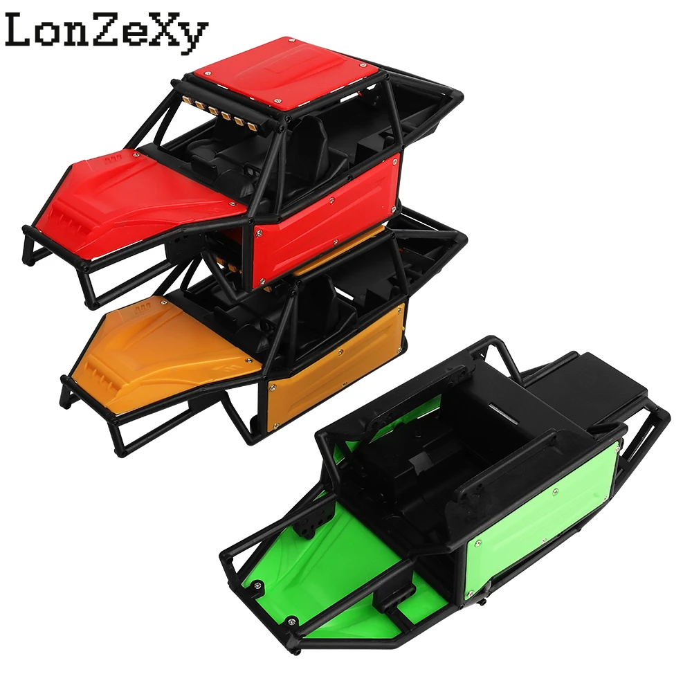 

1PC Rock Tarantula Nylon Buggy Body Shell Chassis Kit With Roof LED Light For 1/18 RC Crawler TRX4M Car Shell Upgrade Parts
