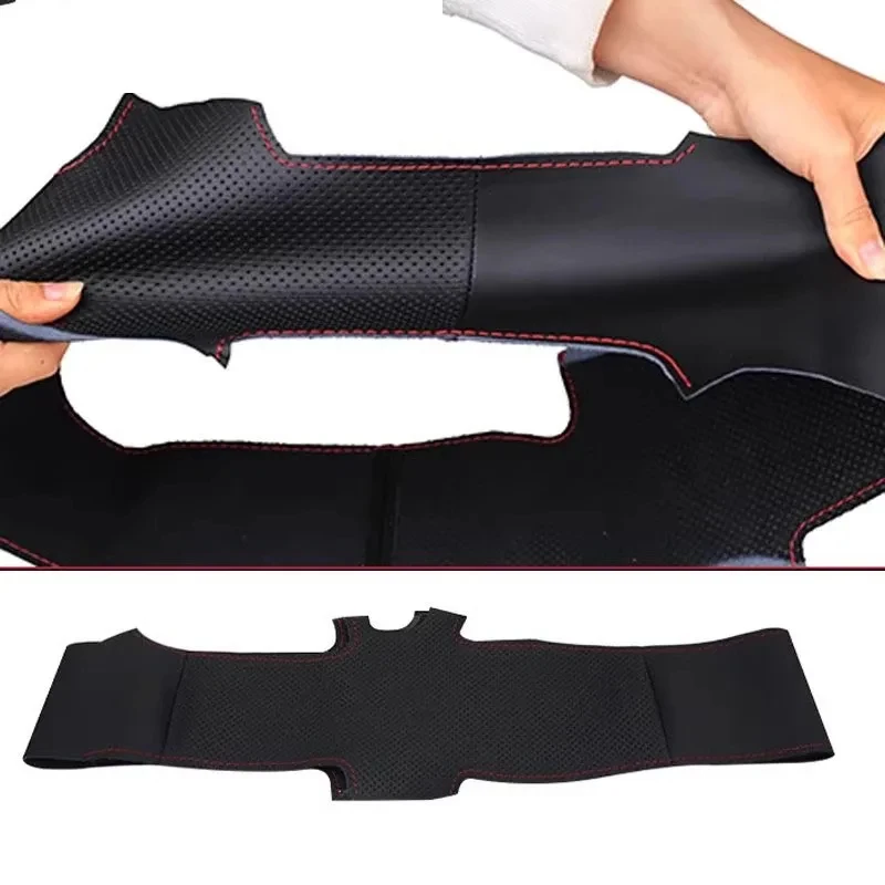 For Honda 11th Generation Civic Car Steering Wheel Cover Genuine Leather Anti-skid Hand-sewn 23 CRV HRV Accord Car Accessories