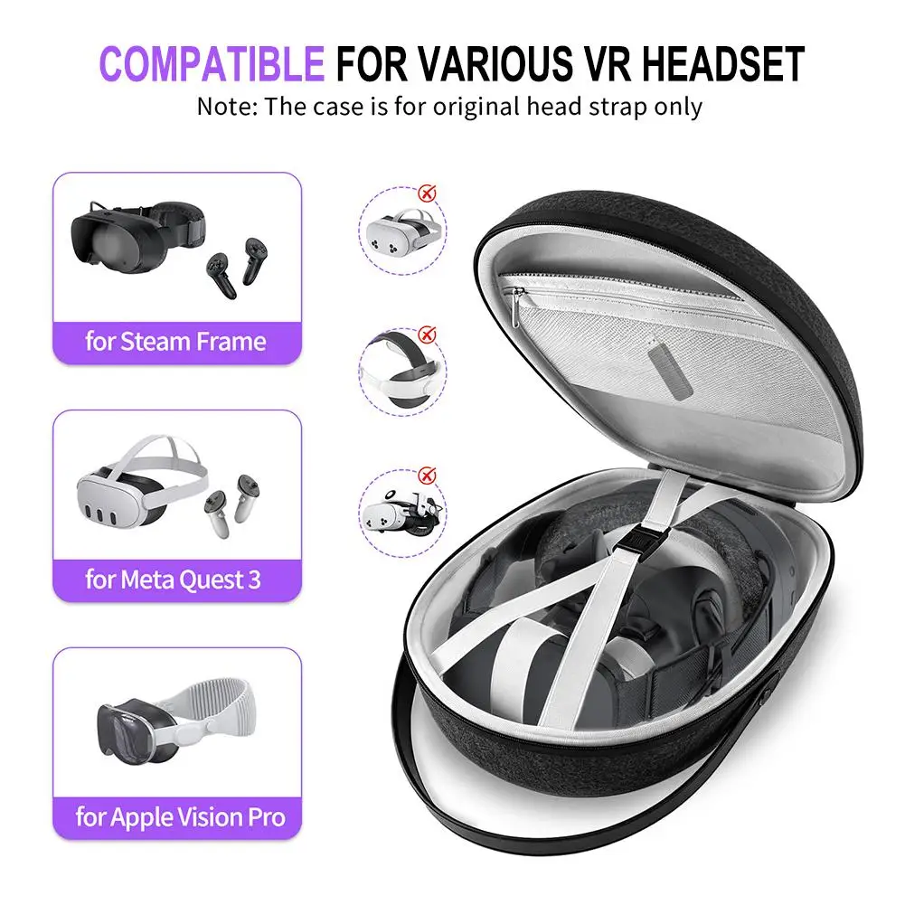 For Steam Frame VR Carrying Case Multi Functional Storage Bag For Meta Quest 3 VR Glasses Handle Anti Drop Portable Bag