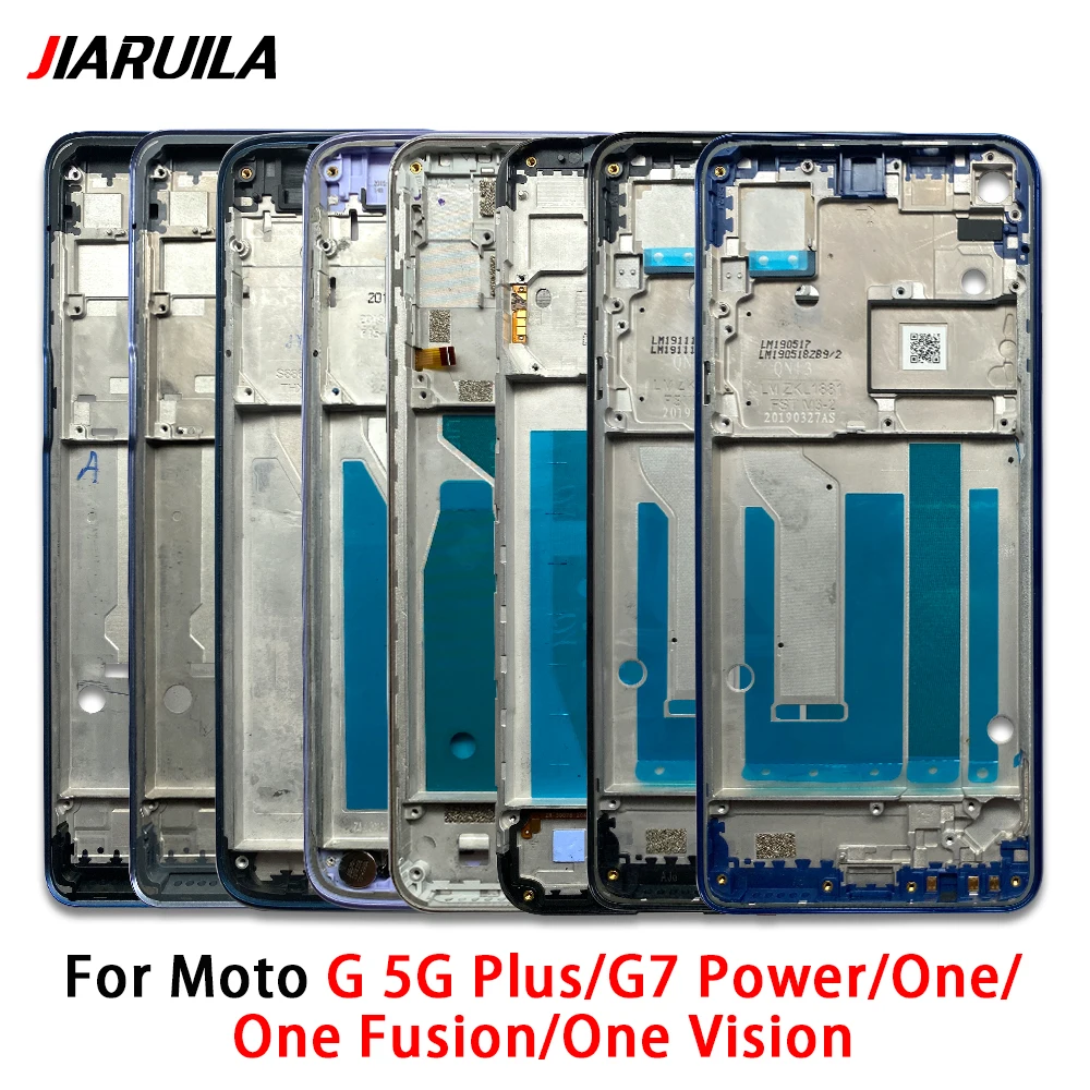 Phone Housing Middle Frame Center Chassis Cover For Moto G 5G Plus G7 Power One Fusion Vision LCD Frame Replacement Repair Parts