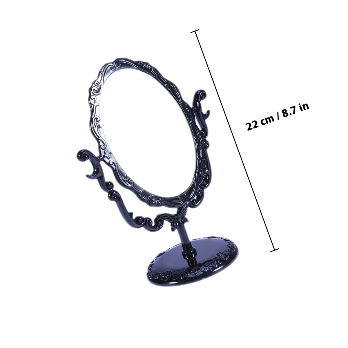 Embossed Swivel Makeup Mirror Ultra Flat Smooth 360 Degree Rotation Non Slip Base Dressing Tabletop Mirror