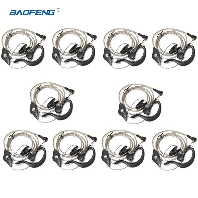 10pc 1Pin 2.5mm G-Shaped Ear Hook Headset Earphone PTT Mic Microphone for Motorola Walkie-talkie Accessory TLKR T3 T4 T60 MR350R