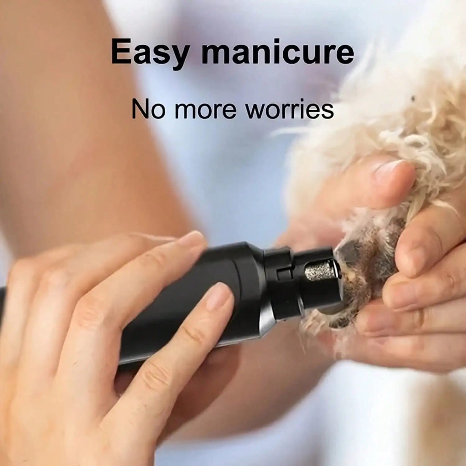 New Pet Nail Grinder for Small Dogs and Cats, Automatic Nail Trimmer, Pet Nail Grinder, Humanized Design (Excluding 2 * AAA)