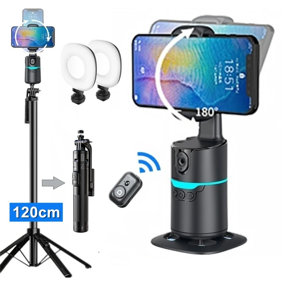 360°Rotation Following Shooting Mode Gimbal Stabilizer Selfie Stick Tripod Gimbal For iPhone Phone Smartphone Live Photography