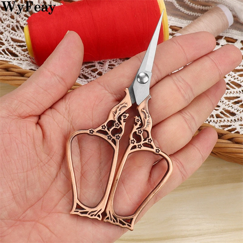 Retro Zakka Vintage Scissors for Diy Paper Antique Embroidery Sewing Gold Tailor Scissor Shears Cross-stitch Needlework Tools