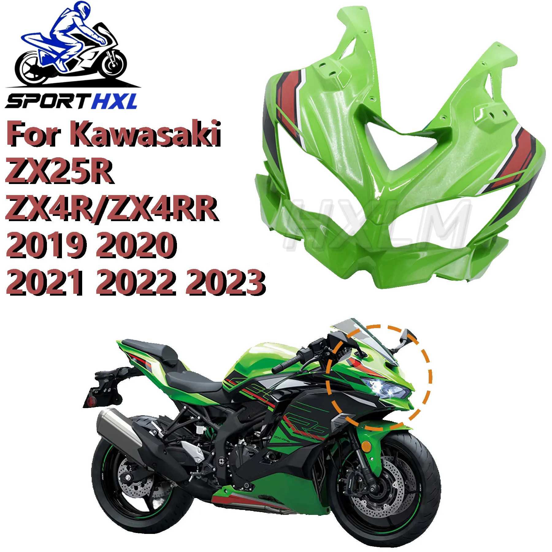 

For KAWASAKI ZX-4R ZX 4R 4RR 25R Front Fairing Headlight Cover Protection Guards ZX4R ZX-4RR ZX4RR ZX-25R ZX25R 19-23 Accessory