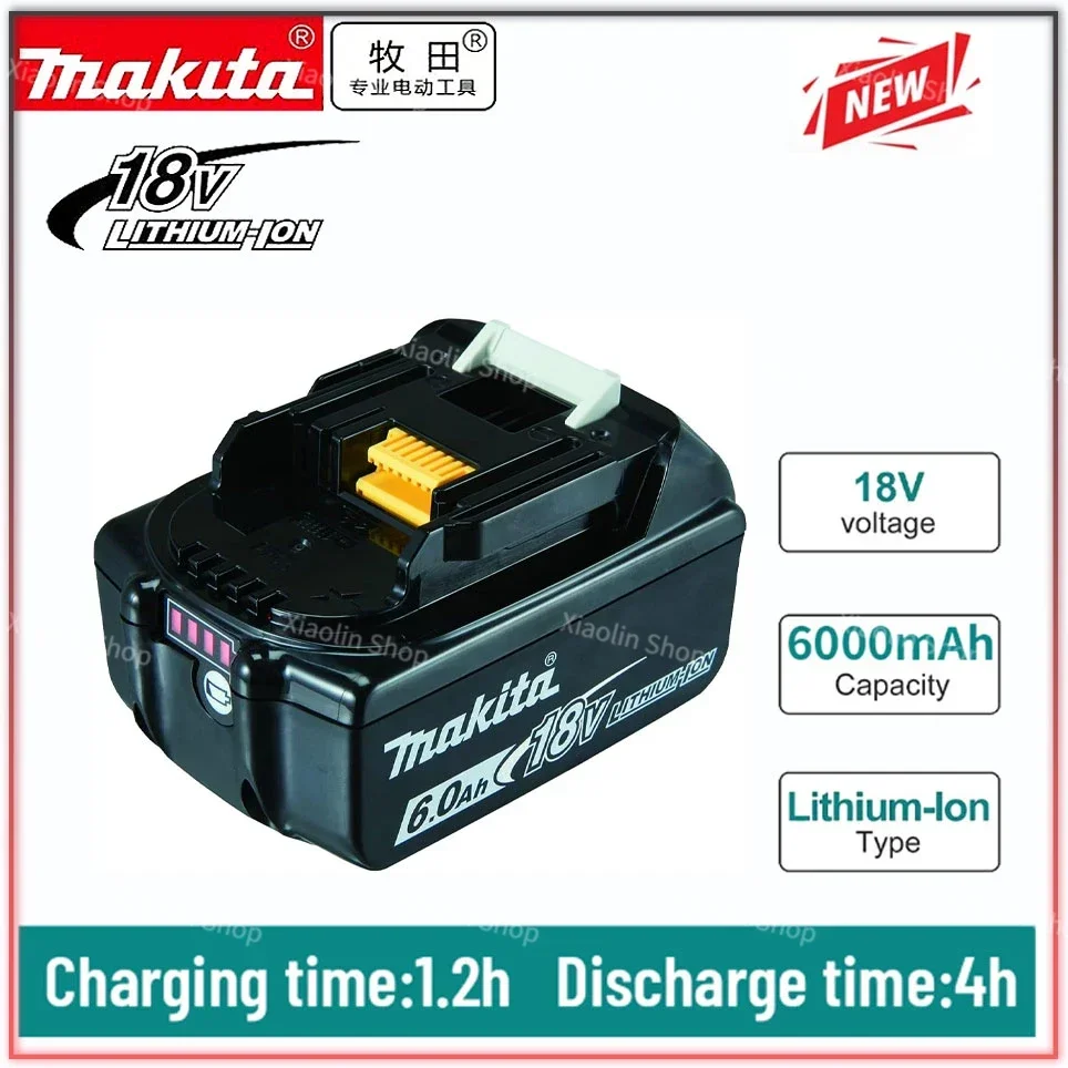 

NEW 18V 6000mAh Original Makita Li-Ion Battery For Makita BL1830 BL1815 BL1860 BL1840 Replacement Power Tool Battery