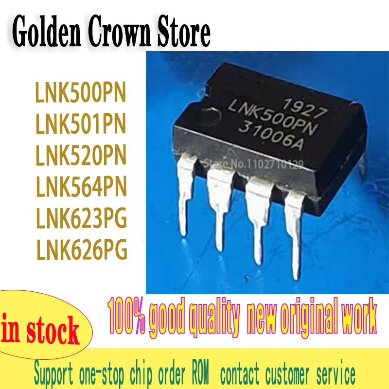 10Pcs/Lot LNK500PN LNK500 LNK501PN LNK501 LNK520PN LNK520 DIP-7 LNK623PG LNK623 LNK626PG LNK626P New and Original In Stock