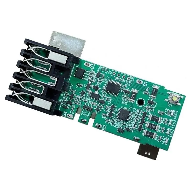 Li- Battery Case Box 5X18650 BMS PCB Charging Protection Circuit Board For 18V Li- Batteries
