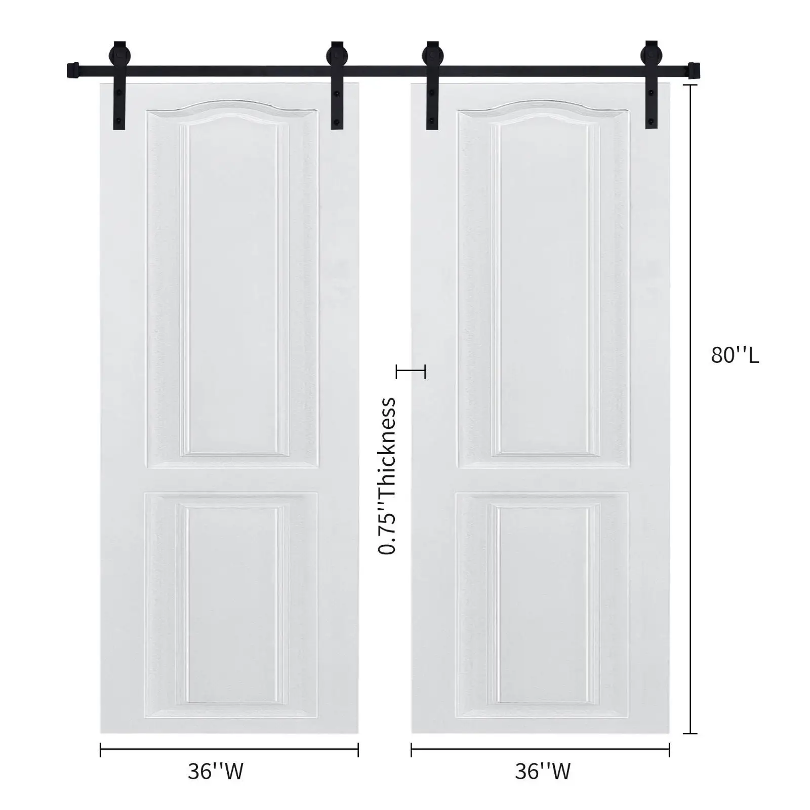 باب حديث مصنوع باستخدام الحاسب الآلي بسمك 3/4 بوصة و72 بوصة. × 80 بوصة. إم دي اف #6