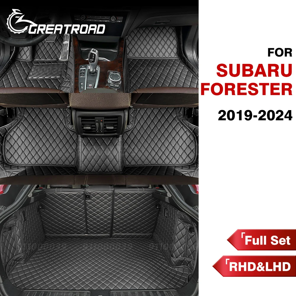 

Автомобильный напольный коврик и коврик для багажника для Subaru Forester 2019 2020 2021 2022 2023 24, индивидуальные накладки на ножки, Автомобильный Ковер, крышка, аксессуары для интерьера