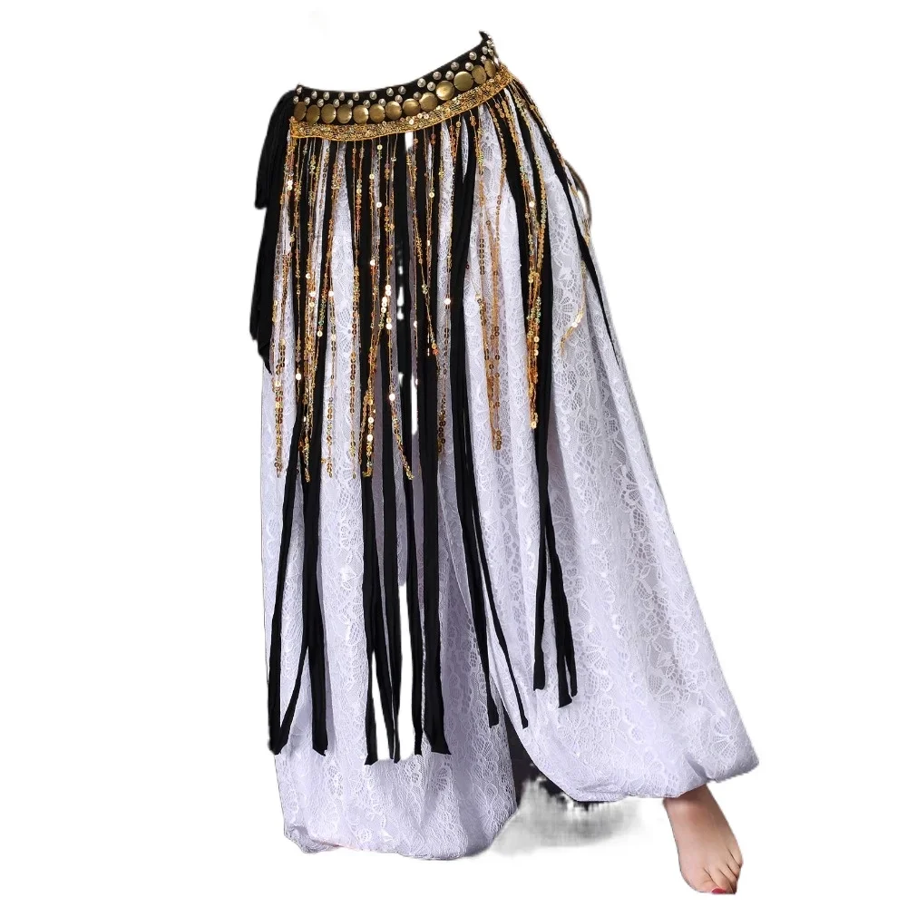 Tribal Buikdans Kleding Zigeuner Kostuum Accessoires Lange Franje Wikkel Munten Rokken Heup Sjaal Buikdans Muntriem