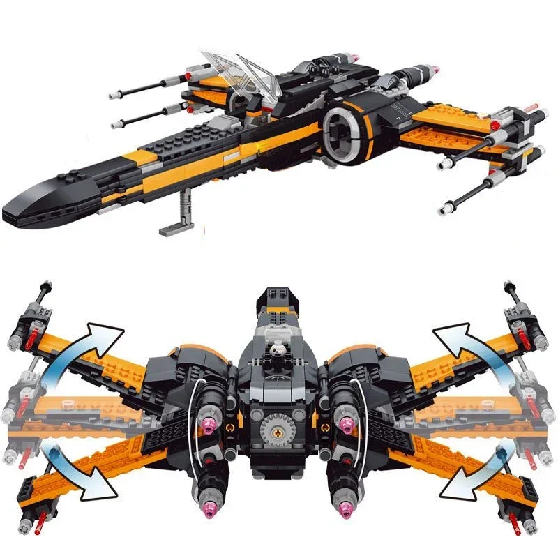 مقاتلات سفينة فضاء للبناء للأولاد ، طائرة مجرة فضائية ، نموذج طائرة ، طوب ، ألعاب أعياد الميلاد وعيد الميلاد #5