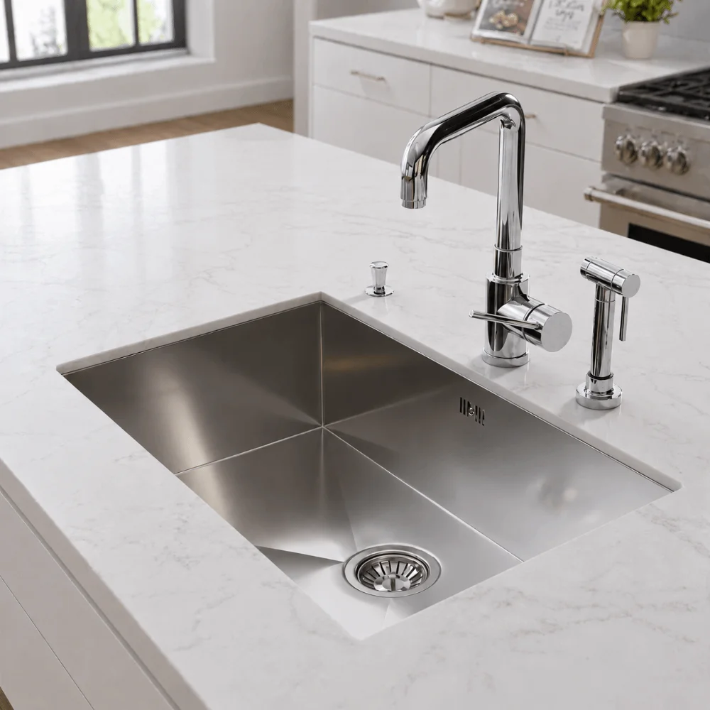 Practical Stainless Steel Sink Strainer Basket Rubber Stopper Silver Sink Strainer Thickening Design Drain Strainer Kitchen Sink
