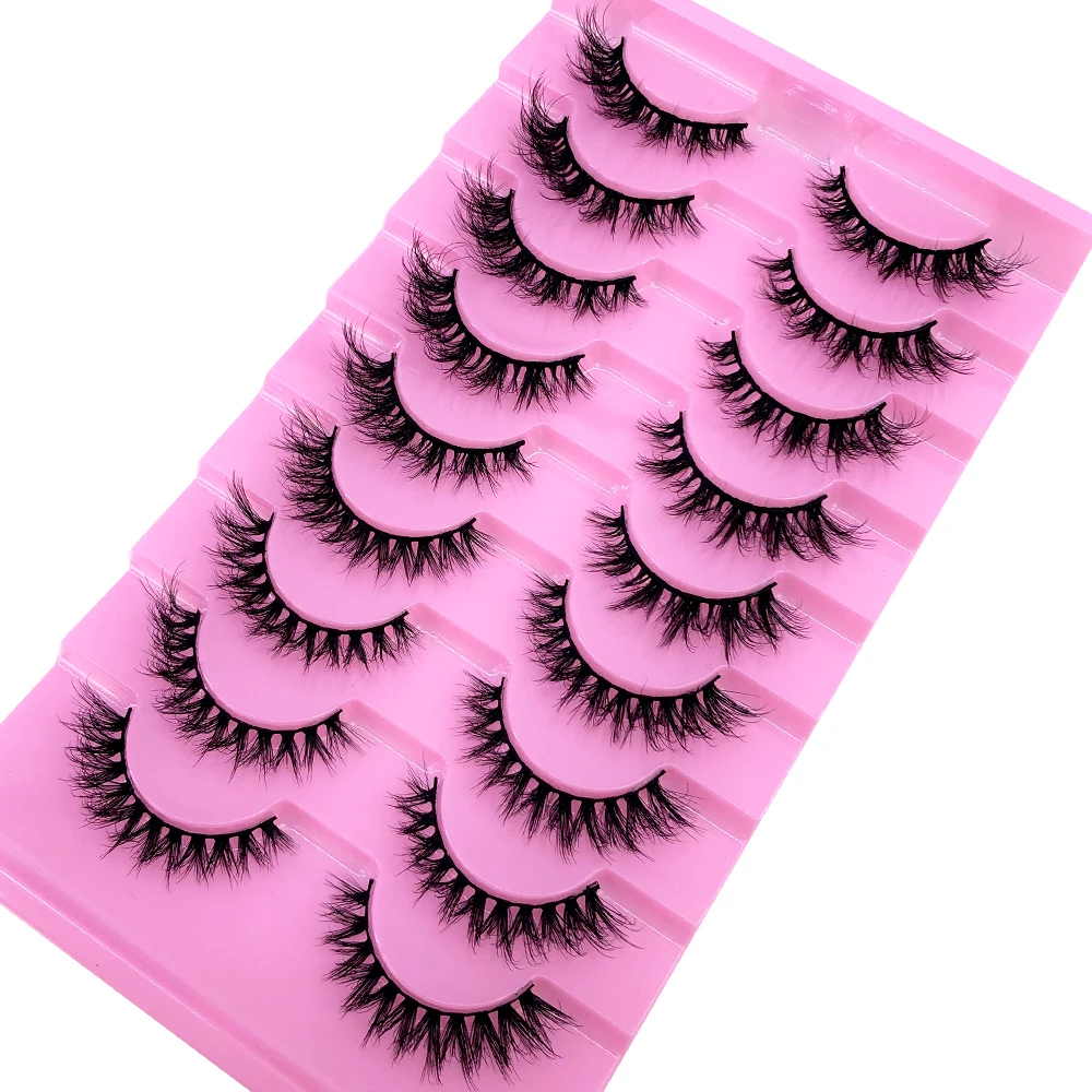 ใหม่9คู่ขนตาปลอมธรรมชาติแมวปลอมขนตายาวแต่งหน้า3d Mink ที่ต่อขนตาขนตา Mink Eyelashes สำหรับความงาม