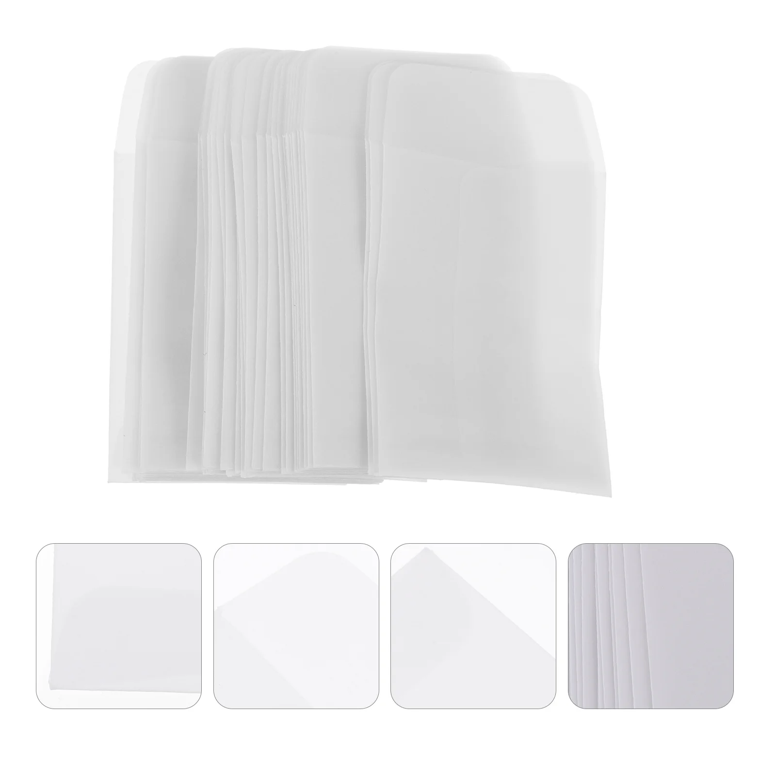 

50 шт. подарочных пакетов-конвертов с кольцом для хранения серег, монет и мелких предметов, экономия времени, эффективная упаковка