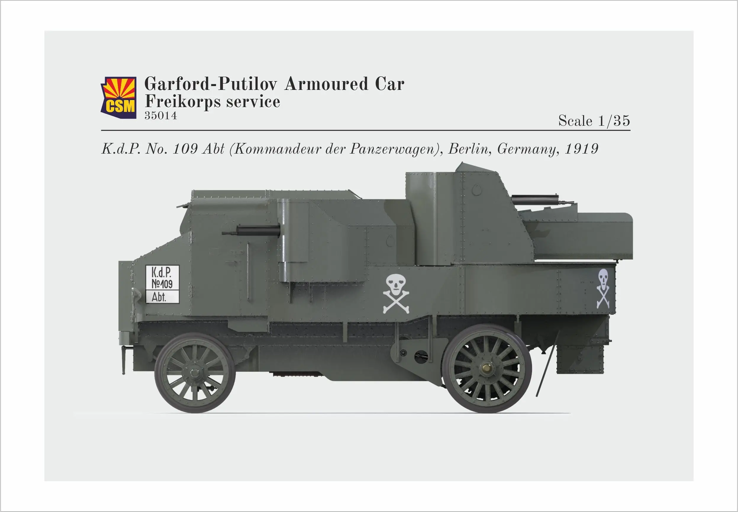 Copper State CSM35014 1/35 Garford-Putilov Armoured Car, Freikorps Service