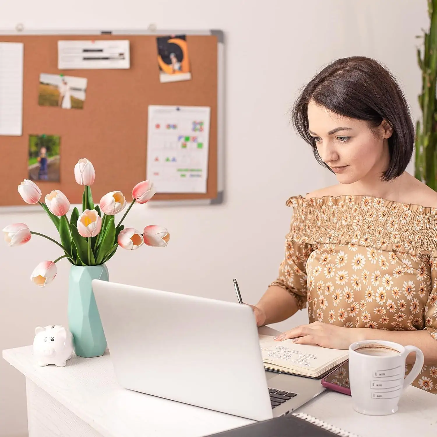 زينة عيد الفصح لعيد القديس باتريك، زفاف خطوبة، ديكور ربيعي للمنزل والمكتب، باقة توليب صناعية واقعية