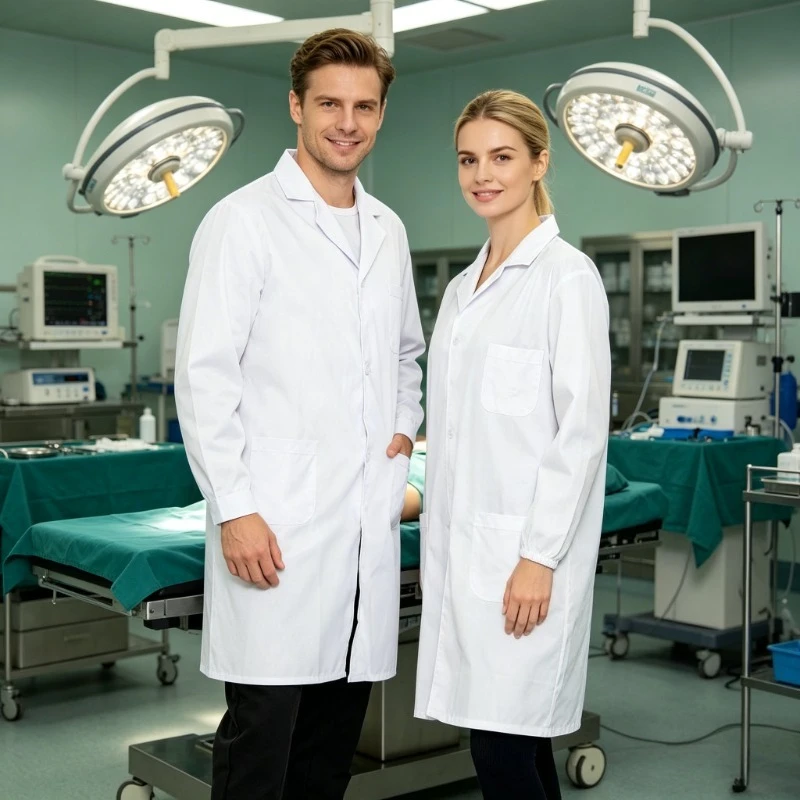 Laboratory Anti-static White Coat, Chemical Laboratory Special Clothing, Medical Clinic Pharmacy, Beauty Salon Work Clothes