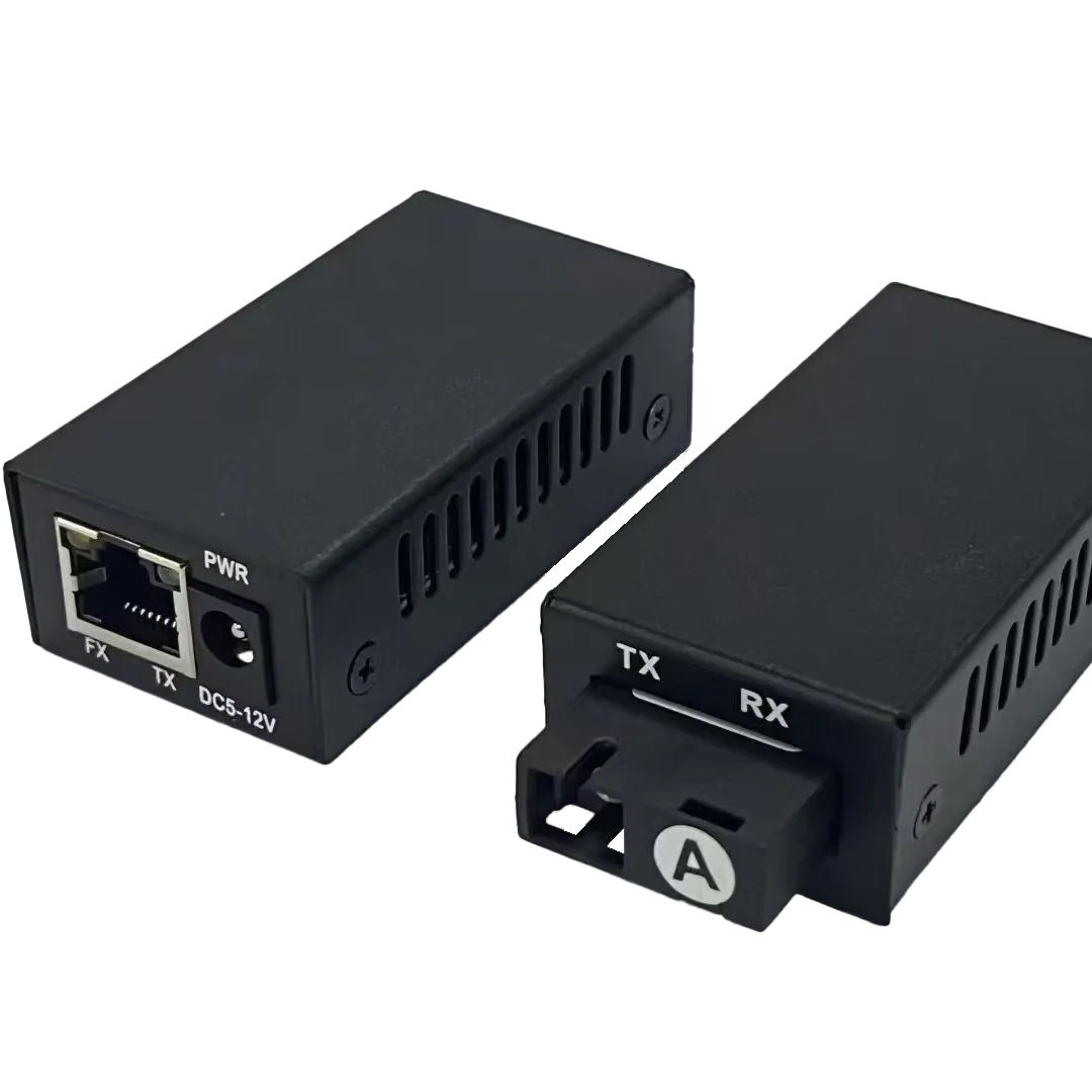 Mini Media Converter 1000Base-X to 10/100/1000Base-T, SM SF 1310/1550nm, FC/APC, 10km