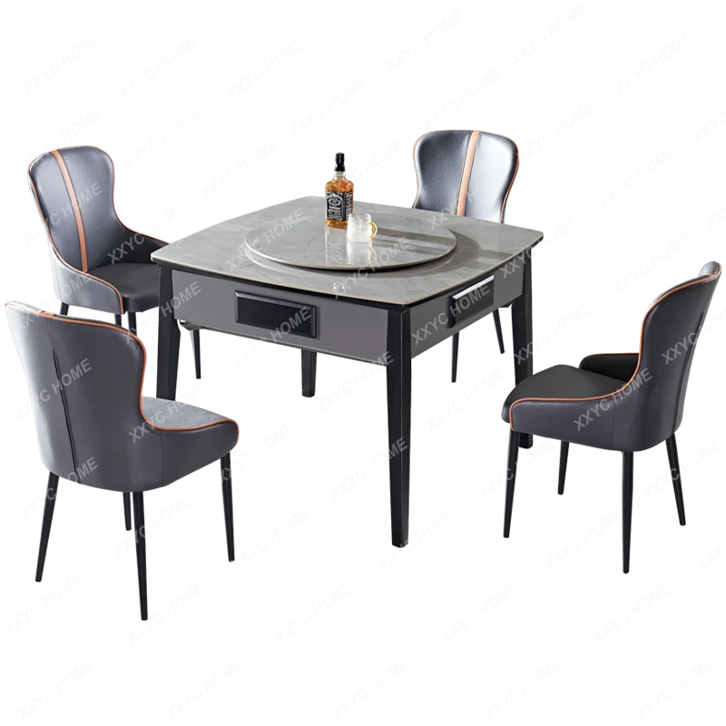 

Machine Automatic Household Dining Table Dual-Use Light Luxury Machine Linen Integrated Multifunctional Mute Mahjong Table