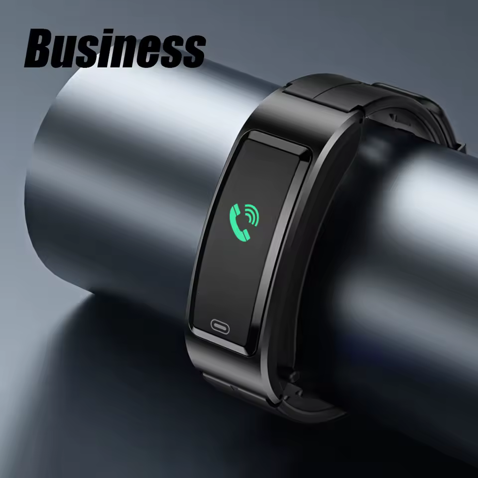 비즈니스 Smartwatch 패션 남성과 여성 블루투스 호출 심박수 헤드폰 팔찌 건강 모니터링 Wacth For Huawei B7 썸네일