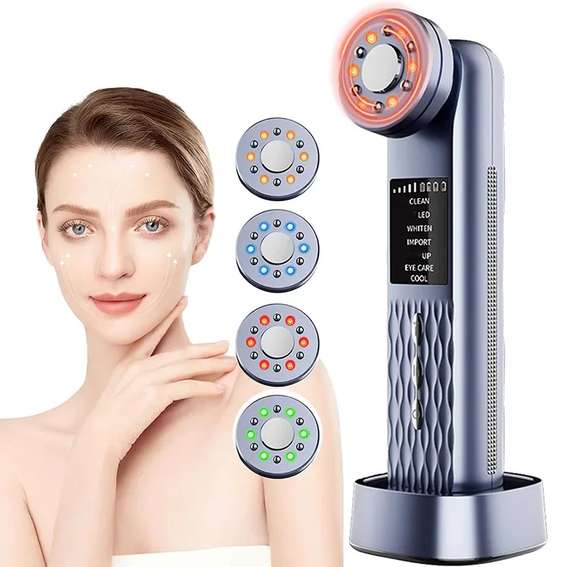 The New Multifunctional Beauty Instrument Household Facial Vibration Massager Photon Rejuvenation Hot and Cold Introduction Inst
