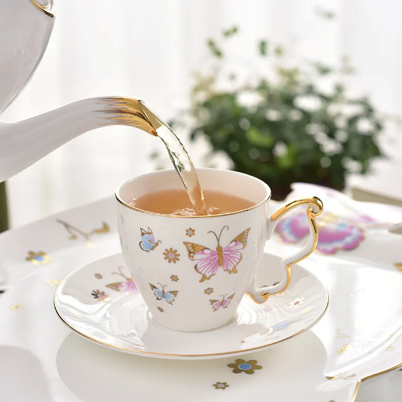 Hxl afternoon tea pot coffee cup and saucer set ceramic coffee set 3