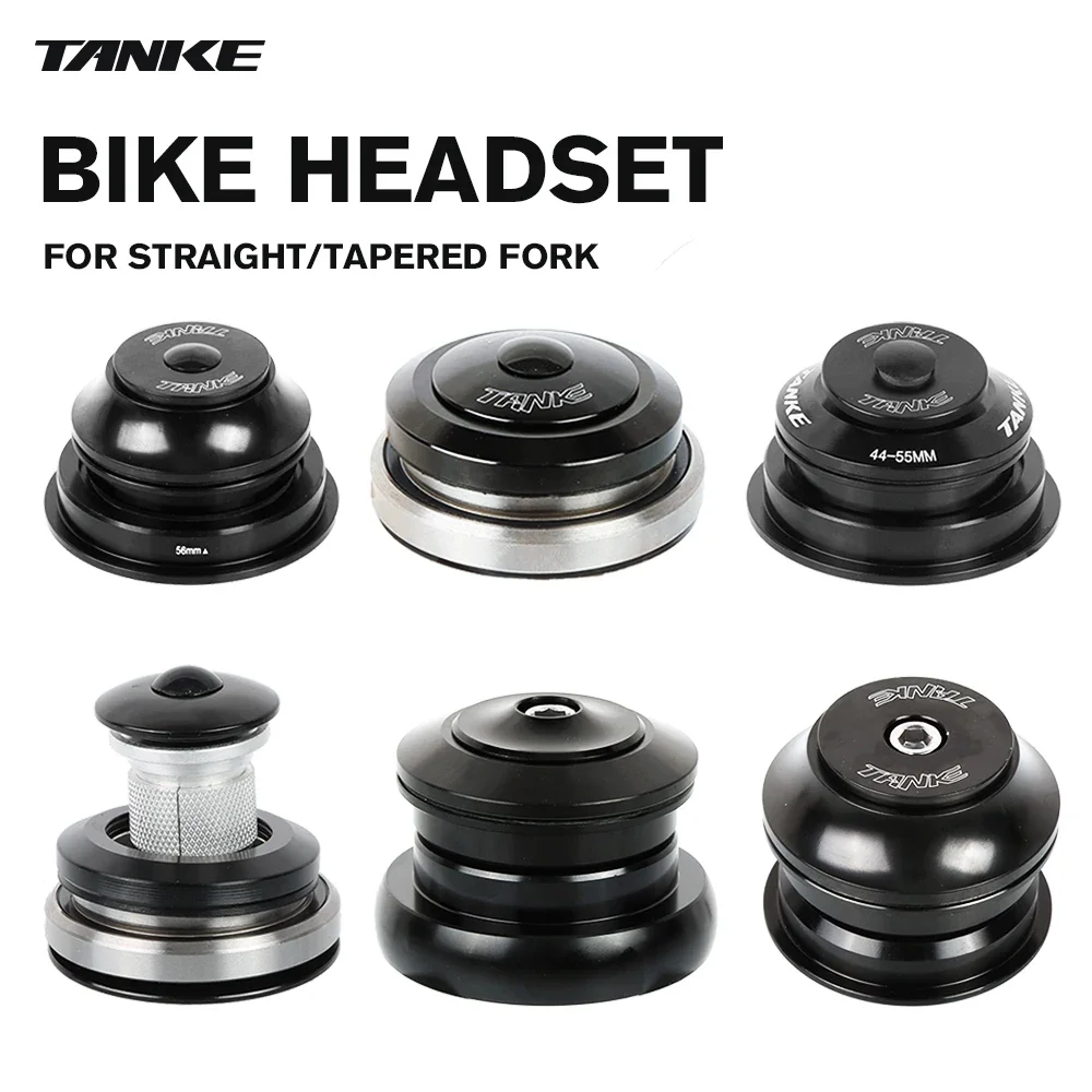 

TANKE-MTB Группа чаш для горного велосипеда, гарнитура из алюминиевого сплава, конический прямой подшипник вилки, 44-52 мм, 55 мм, 56 мм, 11/8 дюйма, 11/2", 28,6 мм