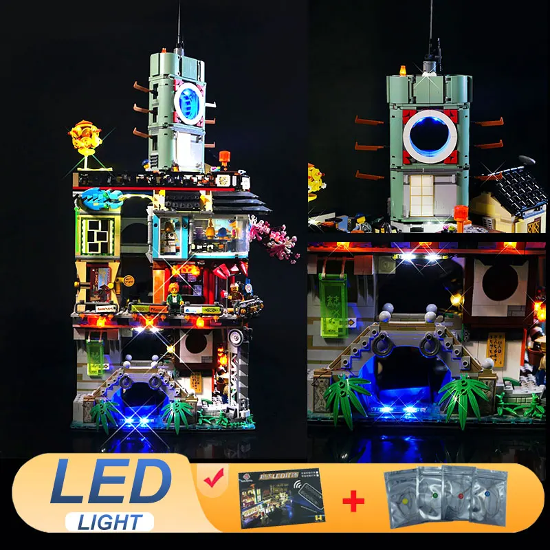 

LED Light Kit For LEGO 70620 NINJAGO City compatible 06066 Lamp DIY Gift (Not Include Building Blocks Bricks Kits Sets Model)