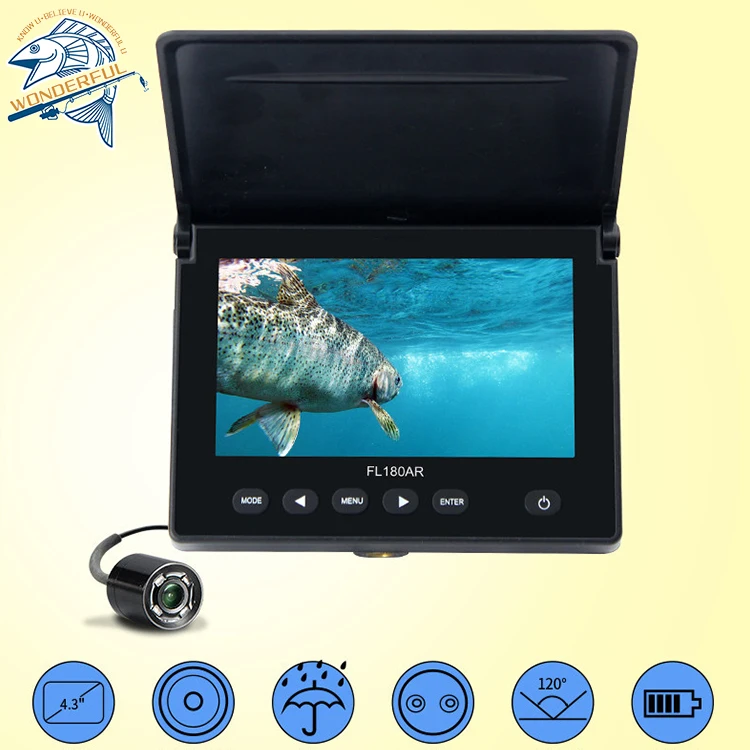 In Voorraad 4.3in Scherm Hd Waterdichte Visuele Onderwater Camera Finder Voor Ijsvissen