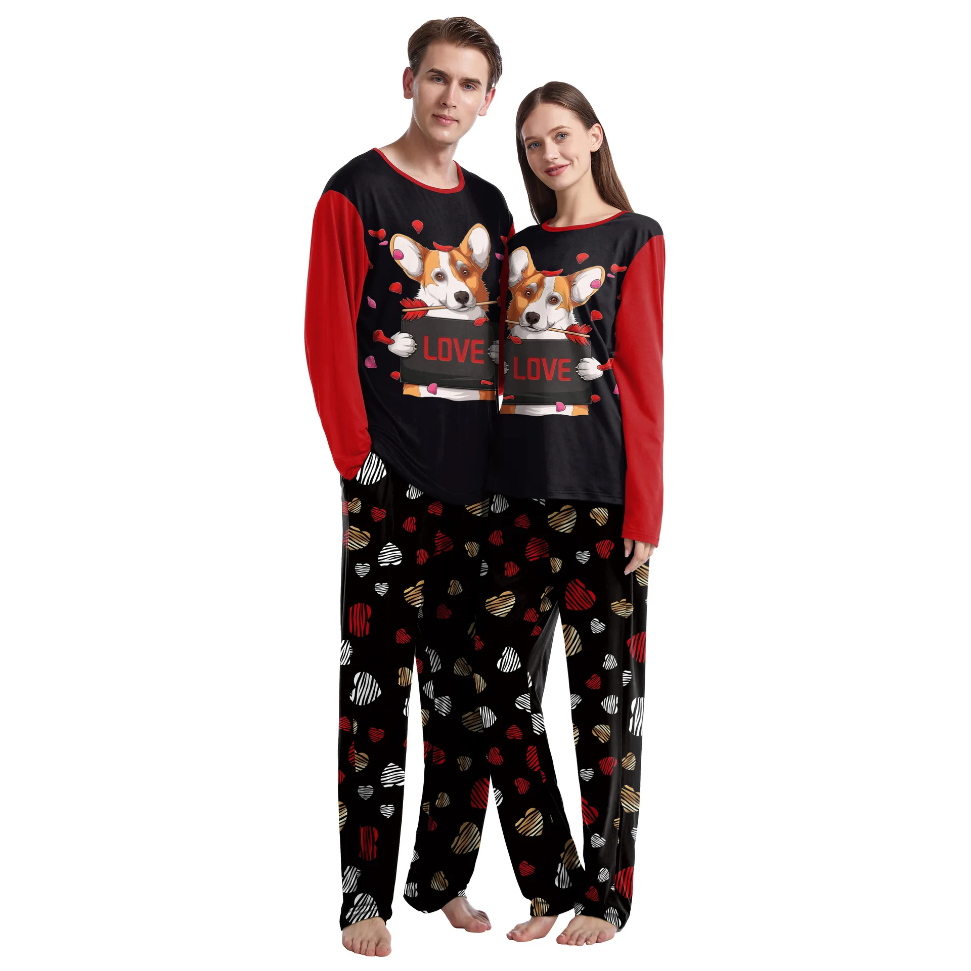 Christmas Pajamas for Family Matching Sets 2 Piece Sets for Men Women Couples Loungewear Sets Casual Unisex Clothing