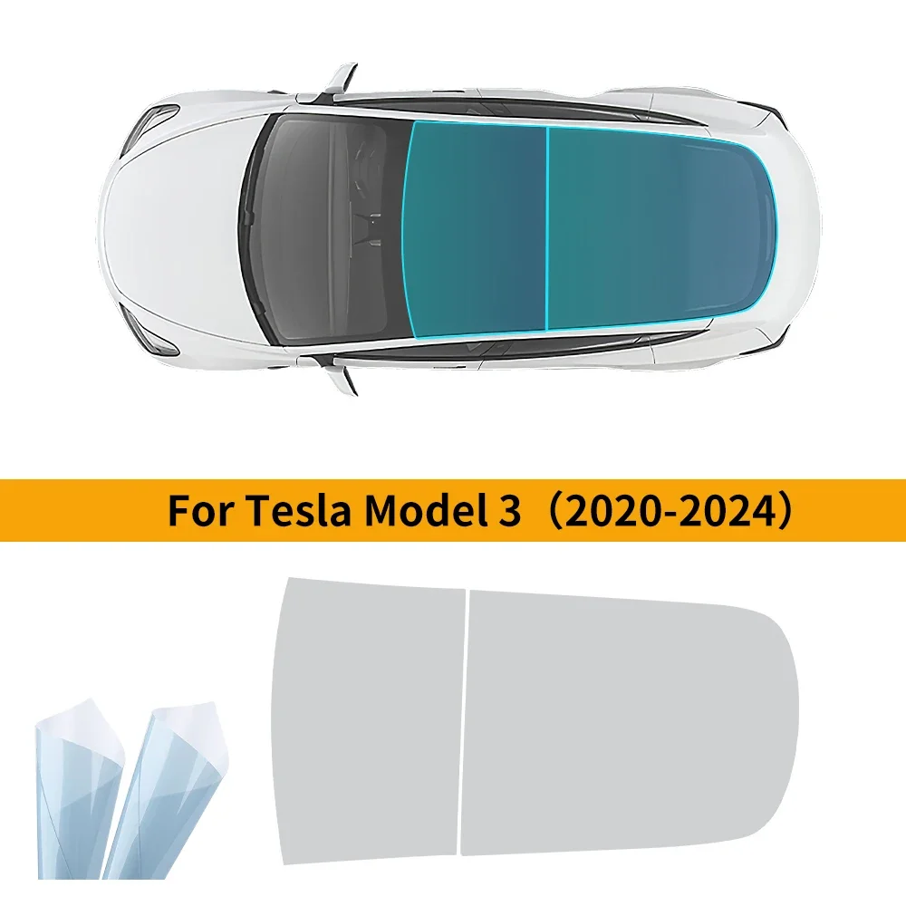 TPU Ice Armor Pre-Cut Sunroof Protection Film for Tesla Model 3 2020 2021 2022 2023 Model3 Highland 2024 Heat InsulationCar PPF