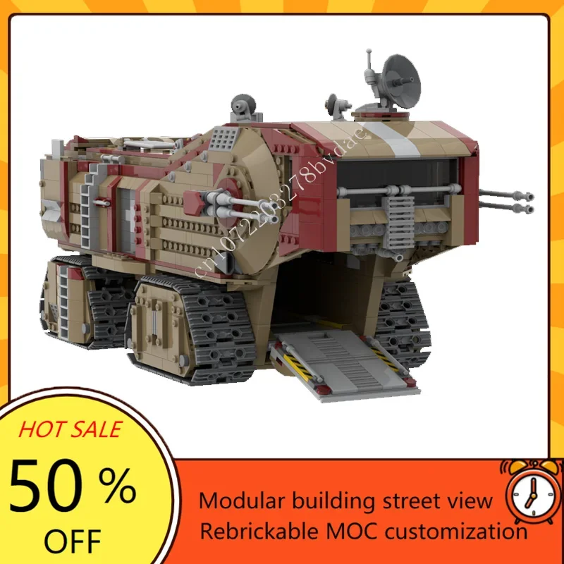 2584CS Behemoth Sandcrawler DIY guerra espacial militar MOC modelo Kit barco de batalla cumpleaños montaje rompecabezas juguete regalo de Navidad